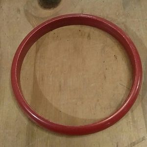 Red orange plastic bangle bracelet!